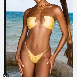 Oh Polly 2 piece bikini set yellow US size Small